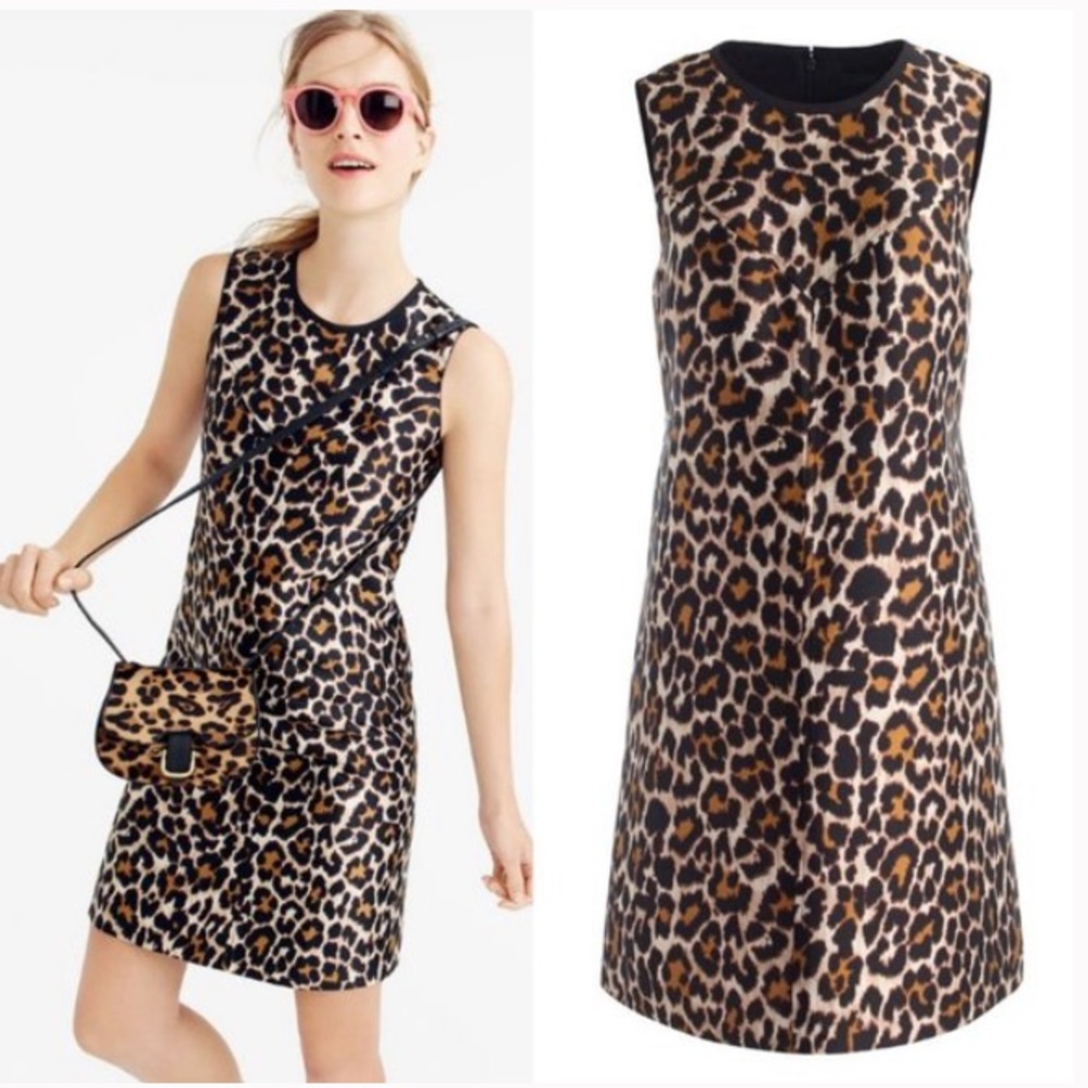 J. Crew Leopard Print A-Line Shift Mini Dress